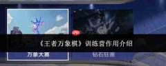 王者万象棋训练营作用解析:有何用处