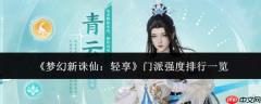 梦幻新诛仙：轻享版门派强度大比拼，门派强度排行全解析