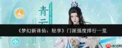 梦幻新诛仙：轻享版门派强度大比拼，门派强度排行全解析