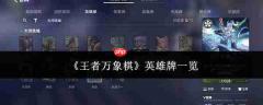 王者万象棋中的英雄牌都有哪些，英雄牌全览
