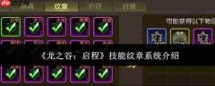 龙之谷启程中的技能纹章系统详解