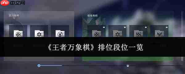 王者万象棋排位段位全览,都有哪些段位?
