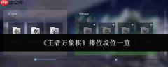 王者万象棋排位段位全览,都有哪些段位?