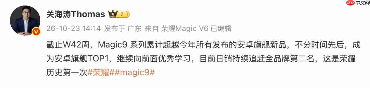 舞台神器荣耀Magic9成肖战演唱会“硬通货”