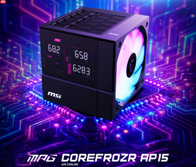 微星MPG COREFROZR AP15双塔风冷开售，带数显的“六边形”风冷