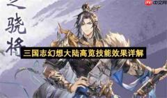 三国志幻想大陆高览技能效果全面解读