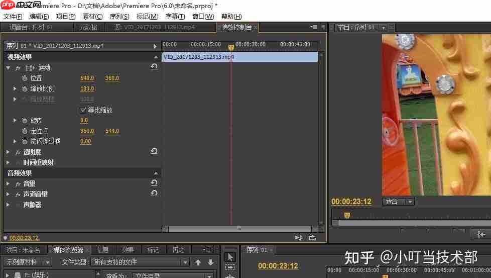 pr如何调整图片大小位置和旋转角度
