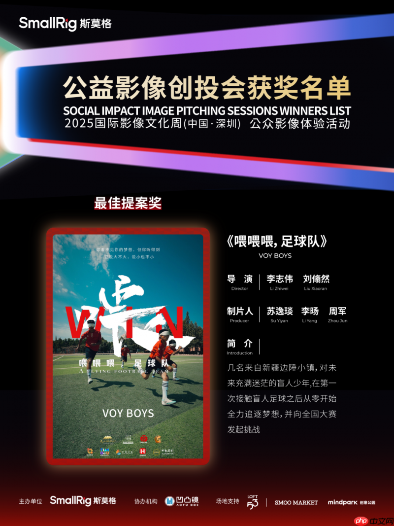 搭建公益影像孵化平台乐其创新SmallRig推动优质项目从创意走向银幕
