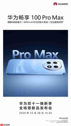 华为畅享100 Pro Max开启预订:麒麟8系+8800mAh电池