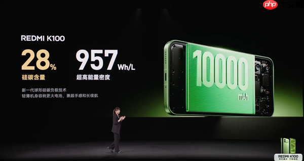 REDMI K100现已发布!骁龙8至尊版+10000mAh大电池