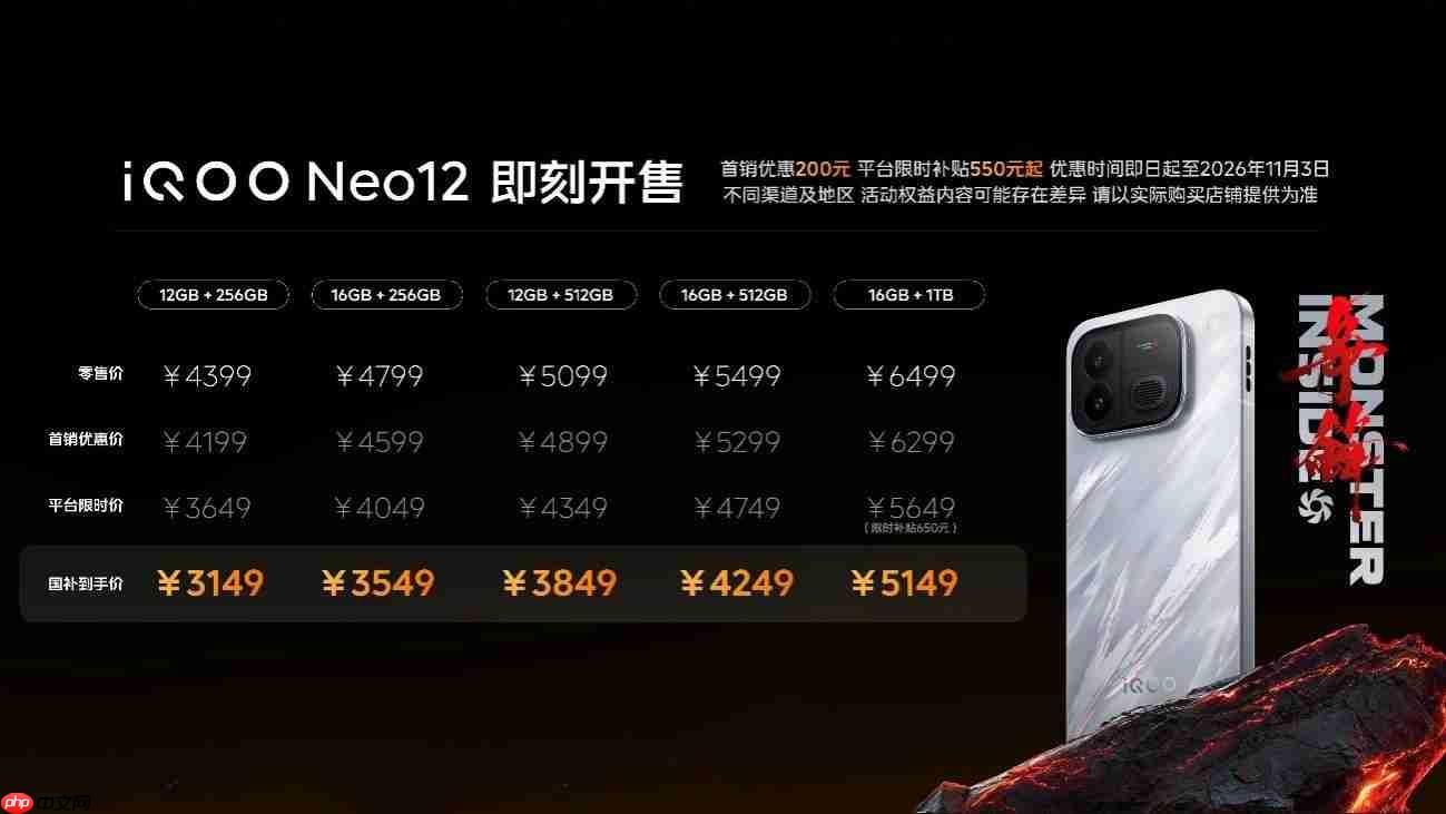 2K 185Hz 超冠屏独家搭载「天空之镜」 iQOO Neo12正式亮相
