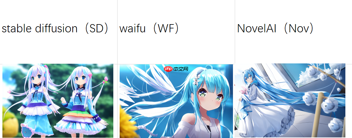 一个项目体验stable-diffusion、waifu、NovelAI三大模型 - php中文网