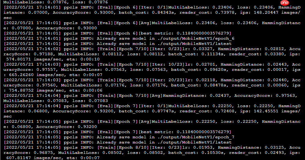 用PaddleClas完成不平衡数据集多标签分类 - php中文网