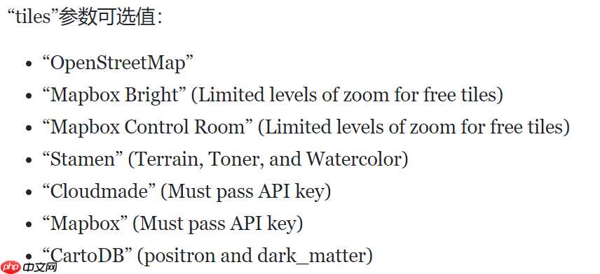 【Python库】地图可视化库folium学习笔记（一） - php中文网