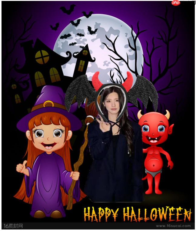 万圣节人物写真生成器（PaddleHub实现） - php中文网