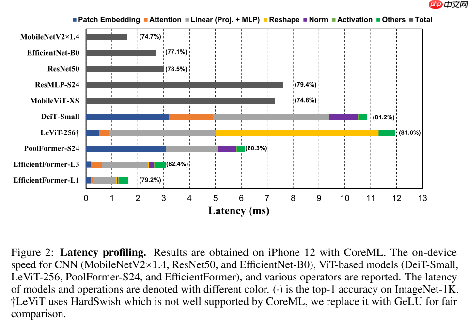 EfficientFormer: 速度上可以与MobileNet媲美的ViT - php中文网