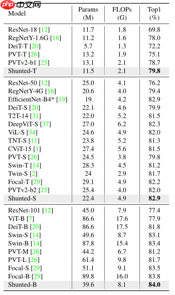 Shunted Transformer 飞桨权重迁移体验 - php中文网