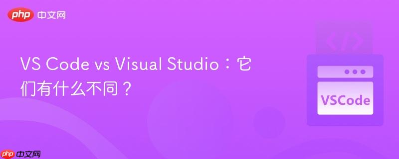 vs code vs visual studio：它们有什么不同？