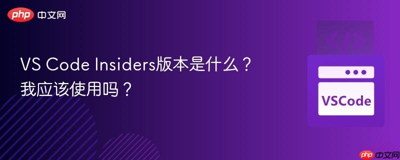 vs code insiders版本是什么?我应该使用吗?