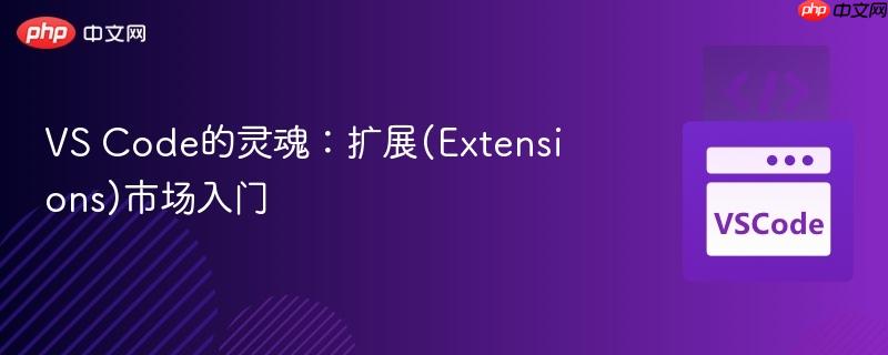 vs code的灵魂：扩展(extensions)市场入门