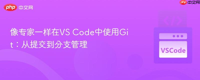 像专家一样在vs code中使用git:从提交到分支管理