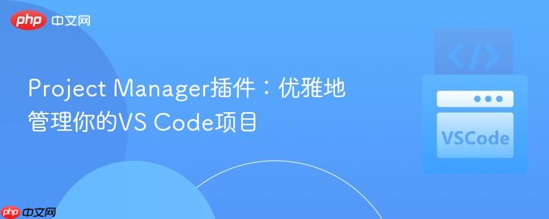 project manager插件：优雅地管理你的vs code项目