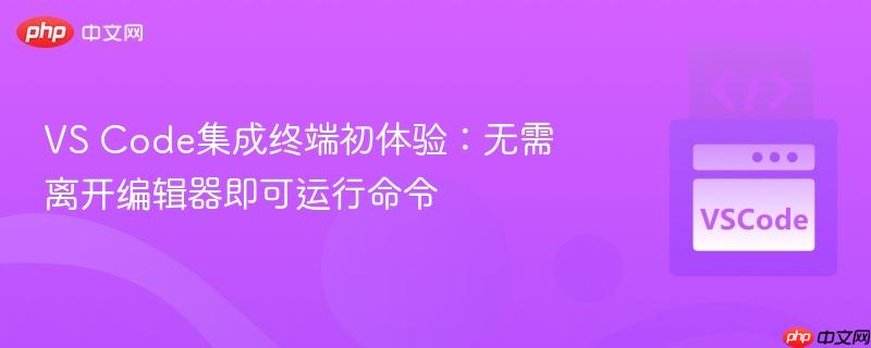 vs code集成终端初体验:无需离开编辑器即可运行命令