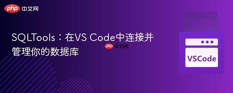 sqltools：在vs code中连接并管理你的数据库