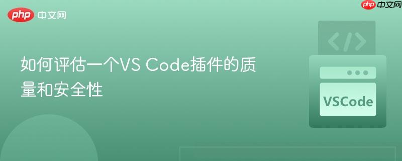 如何评估一个vs code插件的质量和安全性