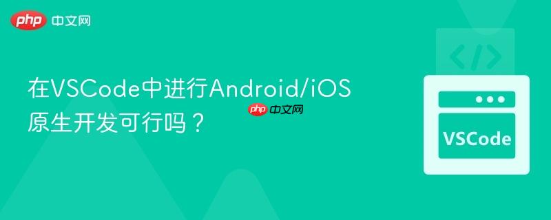 在vscode中进行android/ios原生开发可行吗?