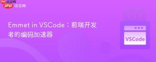 Emmet in VSCode：前端开发者的编码加速器