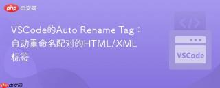 vscode的auto rename tag:自动重命名配对的html/xml标签