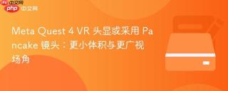 Meta Quest 4 VR 头显或采用 Pancake 镜头：更小体积与更广视场角