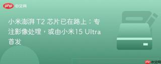小米澎湃 T2 芯片已在路上：专注影像处理，或由小米15 Ultra首发
