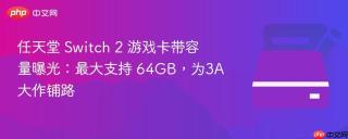 任天堂 Switch 2 游戏卡带容量曝光：最大支持 64GB，为3A大作铺路