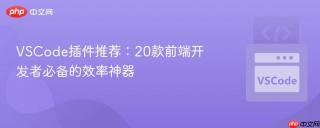 VSCode插件推荐：20款前端开发者必备的效率神器