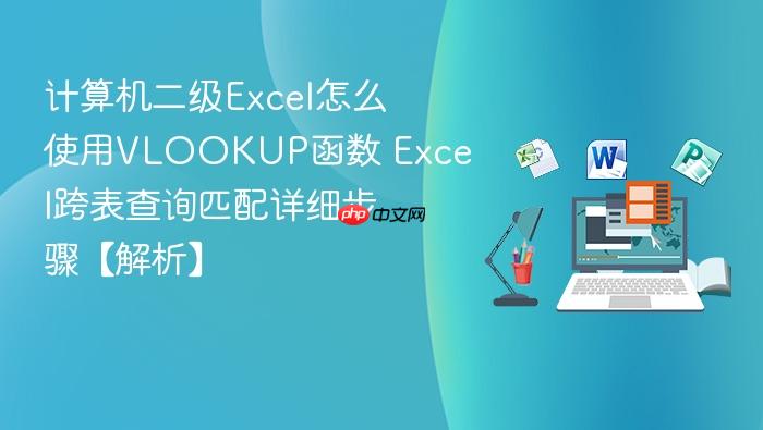 计算机二级excel怎么使用vlookup函数 excel跨表查询匹配详细步骤【解析】