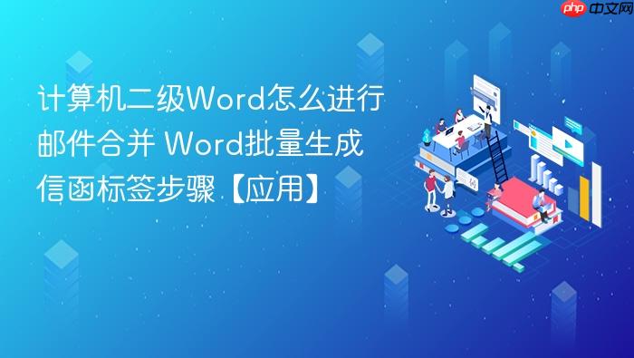 计算机二级word怎么进行邮件合并 word批量生成信函标签步骤【应用】