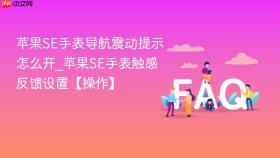 苹果se手表导航震动提示怎么开_苹果se手表触感反馈设置【操作】
