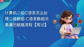 计算机二级c语言怎么处理二维数组 c语言数组元素遍历赋值流程【笔记】