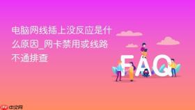 电脑网线插上没反应是什么原因_网卡禁用或线路不通排查