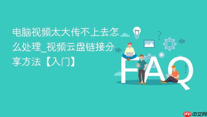 电脑视频太大传不上去怎么处理_视频云盘链接分享方法【入门】