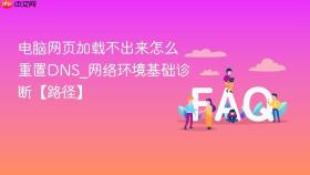 电脑网页加载不出来怎么重置dns_网络环境基础诊断【路径】