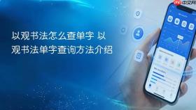 以观书法怎么查单字 以观书法单字查询方法介绍