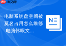 电脑系统盘空间被莫名占用怎么维修 电脑休眠文件清理维修【实操】