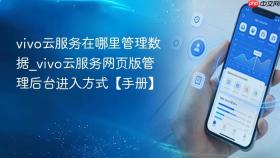vivo云服务在哪里管理数据_vivo云服务网页版管理后台进入方式【手册】