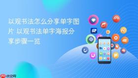 以观书法怎么分享单字图片 以观书法单字海报分享步骤一览