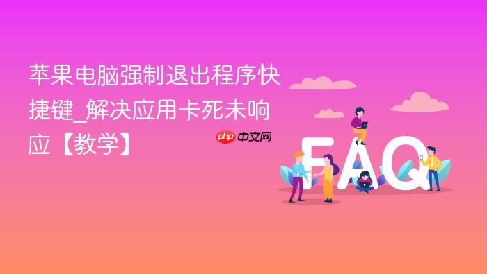 苹果电脑强制退出程序快捷键_解决应用卡死未响应【教学】