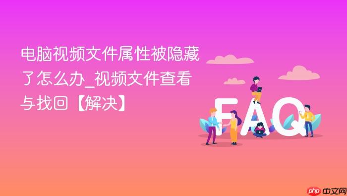 电脑视频文件属性被隐藏了怎么办_视频文件查看与找回【解决】