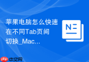 苹果电脑怎么快速在不同Tab页间切换_Mac浏览器通用快捷键【实操】